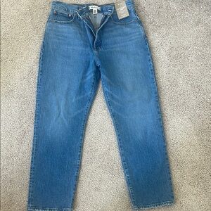 Madewell Blue 90s Straight Crop Classic Denim